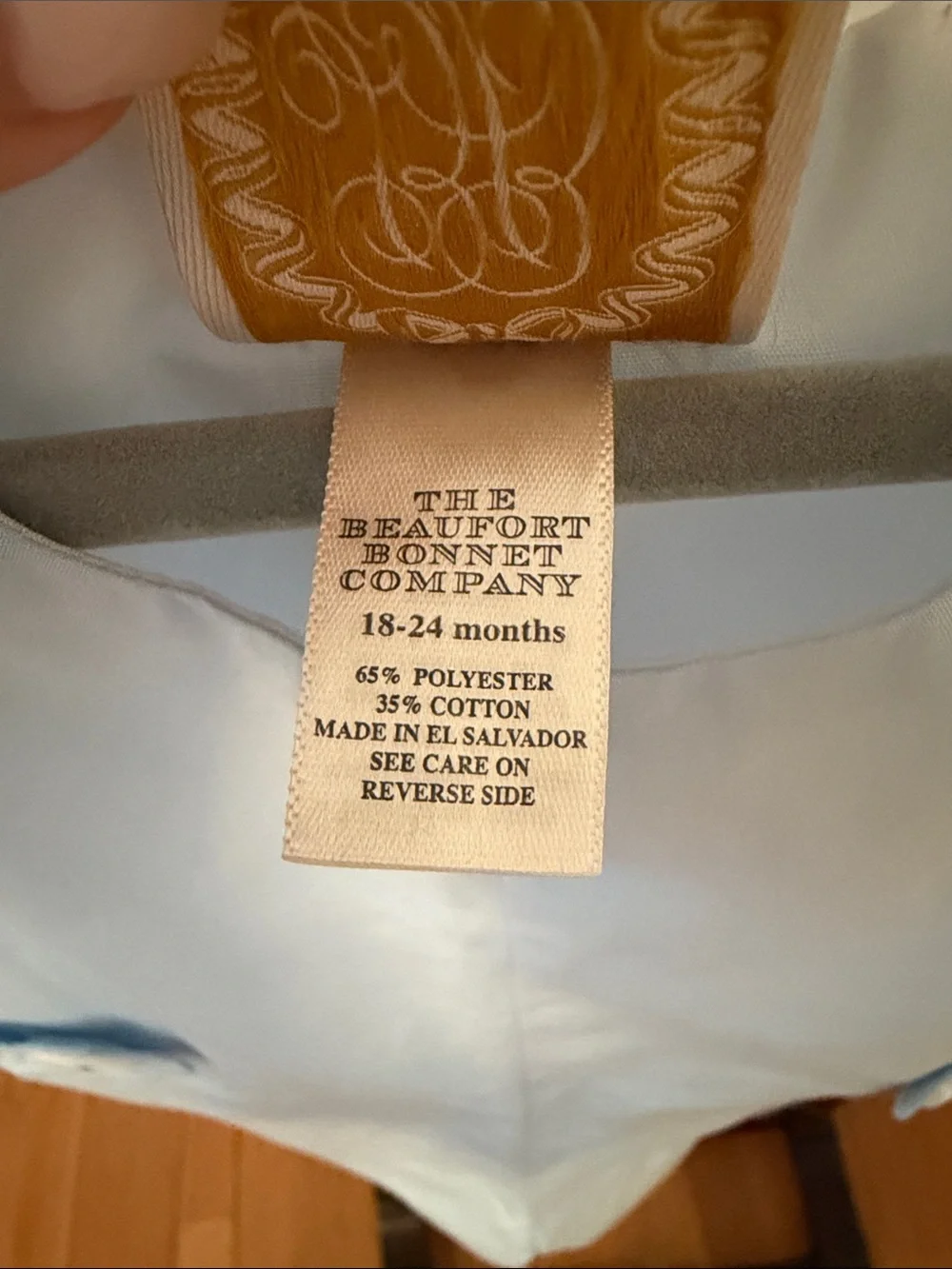The Beaufort Bonnet Company Light Blue Apple Appliqué One-Piece